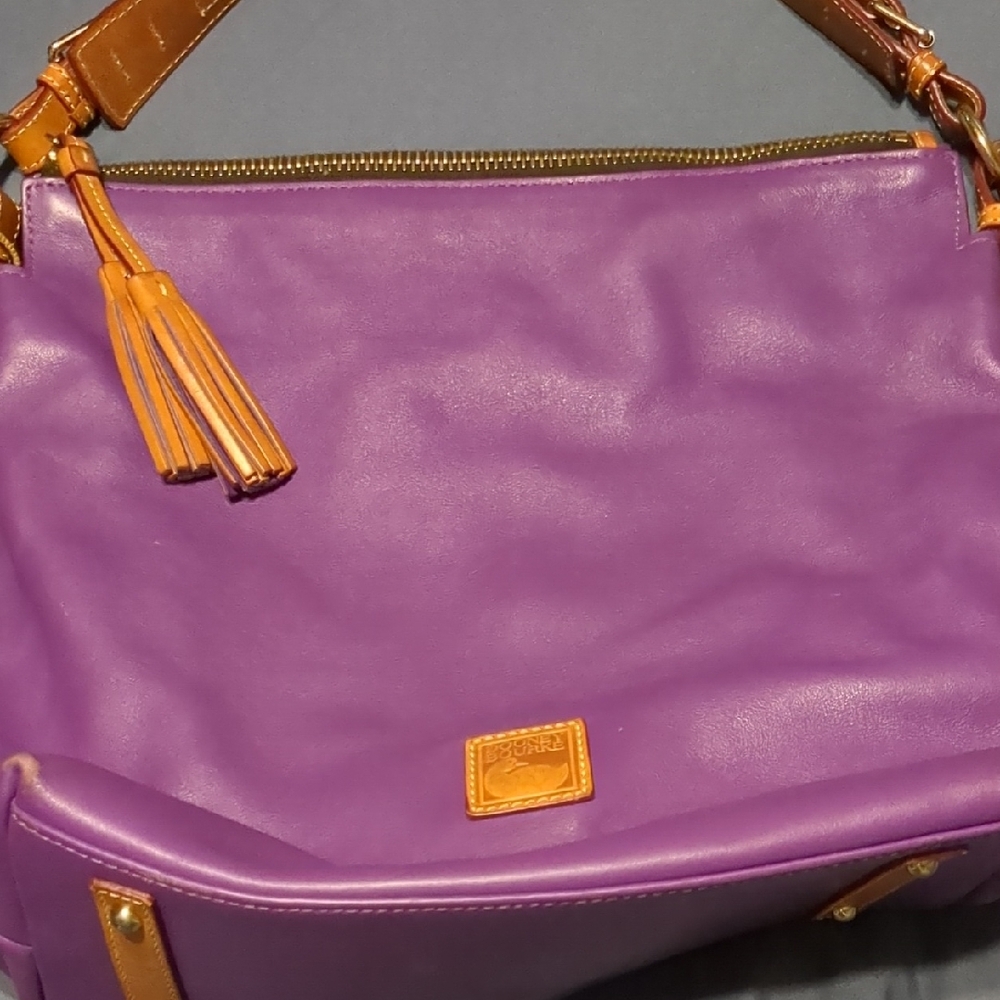 Dooney & Bourke Vibrant Purple Leather Shoulder Bag